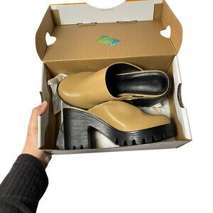 ORTHO+REST Womens Black & Beige Platform Heel Sandals Size 6